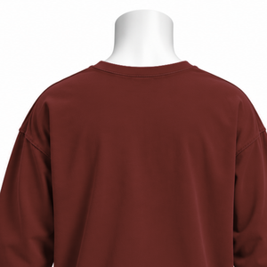 T-shirt à manches longues marron chocolat inversé coupe droite 100 % coton épaules tombantes délavé décontracté homme streetwear séchage rapide - Product Image 4