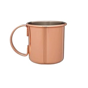 แก้วมักมอสโกมิวล์ทำจากทองแดงแท้เนื้อเรียบแก้วกาแฟโลหะขัดเงาอุปกรณ์สำหรับดื่ม - Product Image 1