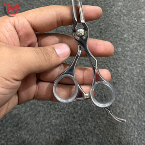 Ciseaux de coiffure professionnels en acier inoxydable, lame tranchante, pour gauchers, manche moyen, non pliables, usage en salon - Product Image 2