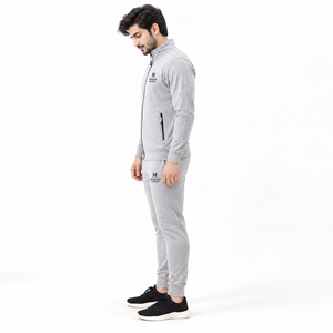 Conjunto Deportivo Unisex de Poliéster y Algodón con Lavado Ácido, Sudadera con Cremallera Completa y Pantalones Jogger, Ropa Deportiva de Invierno para Fitness, Entrenamiento, Casual y Urbana - Product Image 2