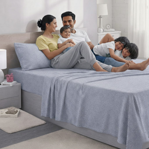 ชุดผ้าปูที่นอนสีกรมท่ารอยัลเฮเธอร์ |   ผ้าเนื้อนุ่มระบายอากาศได้ดี |   ชุดเครื่องนอนหรูหราทนทานสำหรับเตียงคิงไซส์ ปี 2026 - Product Image 2