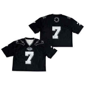 Logo personnalisé maillot de football américain de haute qualité 100% polyester unisexe XL vêtements de sport numéro motif hauts et chemises - Product Image 4