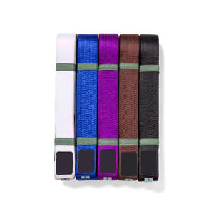 Cinturón de Jiu-Jitsu OEM de Buena Calidad, 100% Algodón, Negro, Multicolor, Cinturón de Karate y Judo, 10 Niveles, Cinturón Profesional, Tamaño y Color Personalizables - Product Image 4