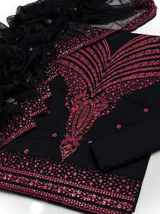 ชุดผ้าฝ้ายลายสวยสำหรับวันอีด คอลเลคชั่นล่าสุดปี 2026 พร้อมงานปักและงานประดับเลื่อม ผ้าชีฟองปักลายสวยงาม - Product Image 6