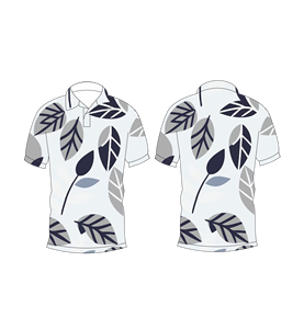 Polo à imprimé feuilles, motif intégral, décontracté, respirant, à manches courtes, style golf, pour hommes et femmes - Product Image 3