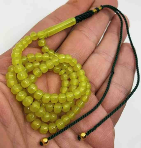Chapelet d'ambre fait main, artisanat religieux bouddhiste, perles en résine, chapelets islamiques Tasbih pour les prières du Ramadan - Product Image 6