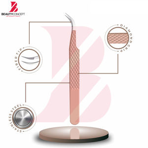 Pinzas para Extensiones de Pestañas, Juego de 5 Piezas, Pinzas de Volumen, Pinzas Delgadas de 90 Grados con Puntas de Fibra - Product Image 6