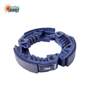 Nouvel ensemble de patins d'embrayage SUN Racing N-MAX 155 (3 pièces) fabriqué à Taïwan, en acier à haute friction avec revêtement bleu, pour un démarrage fluide, pour scooter - Product Image 1