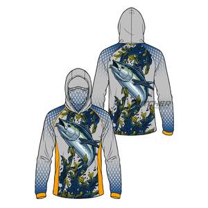 Camisas de Pesca con Capucha, Impermeables, Anti-UV 50+, de Secado Rápido, para Tripulación, Material Spandex/Poliéster, Venta al Por Mayor - Product Image 1