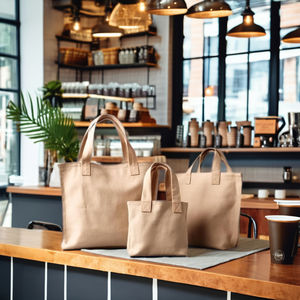 Pochette en coton imprimé de logo personnalisé à deux poignées Décoration de mode unisexe à fermeture personnalisable-Indien à prix compétitif - Product Image 6