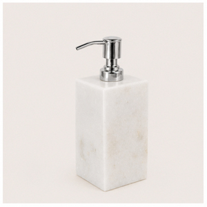 Distributeur de savon en marbre blanc naturel de luxe, flacon de lotion rechargeable fait main avec pompe en acier inoxydable pour hôtel et salle de bain - Product Image 5