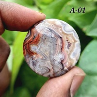 Cabochon en Agate Crazy Lace Naturelle Rare de Qualité Supérieure pour la Méditation, le Yoga, le Reiki, la Guérison, la Manifestation et la Fabrication de Bijoux