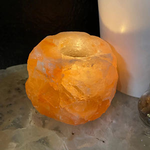 Elegantes Portavelas de Sal del Himalaya Hechos a Mano, Artesanía Natural, Tacto Real, Tamaño Personalizado, Venta al por Mayor - Product Image 3