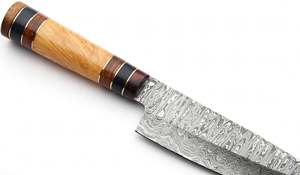 Cuchillo de Chef Japonés de Acero de Damasco Hecho a Mano con Mango de Madera, Utensilio de Cocina - Product Image 5