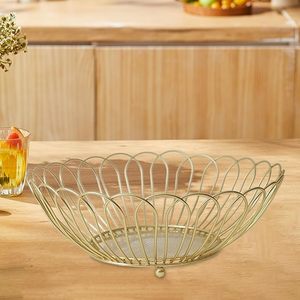 Iron Wire Fruit Holder <b>Basket</b> Decorative Storage for Fruits Vegetables Snacks Stylish Home Decor Organizer - Product Image 5