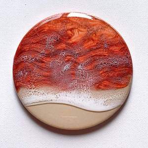 Resin Coaster Custom <b>Bar</b> Coaster for Housewarming Handmade Decorative Eco-Friendly Round Classic Design KISWAH CRAFT - Product Image 5