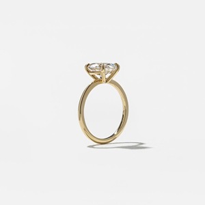 Bague de fiançailles et de mariage en or avec diamant solitaire de laboratoire certifié IGI, taille brillant rond, pour couples - Product Image 3