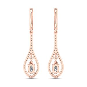 ต่างหูเพชรโมอิสซาไนต์ทรงรี REYES GRA Certified ขนาด 1.68 กะรัต ตัวเรือนทองคำแท้ 14K เหมาะสำหรับงานแต่งงานและงานเลี้ยง ออกแบบอย่างประณีตสำหรับผู้หญิง - Product Image 4