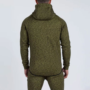 Sweat à capuche zippé décontracté pour homme en coton et polyester, avec logo personnalisé, coupe ample, respirant, grandes tailles - Product Image 4