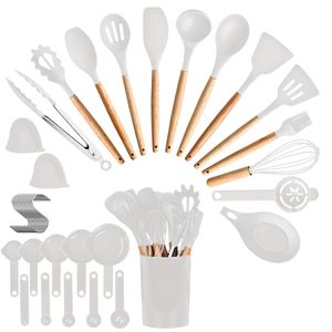 Ensemble d'ustensiles de cuisine 35 pièces : Spatules, accessoires de pâtisserie, support et fouet séparateur d'œufs - Product Image 1