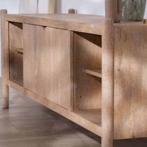 Mueble para TV Vandana Silver Shape en estilo japandi, madera de mango Orobie, 185 cm - Product Image 4