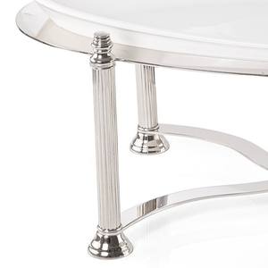 Modern Oval Stainless Steel <b>Chafing</b> Dish Four Metal Pillers White Metal Tray <b>Fuel</b> Holders-Eco Friendly Durable for Middle East - Product Image 4