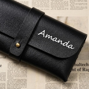 Vintage Leather <b>Glasses</b> Case Genuine Cowhide Pouch Luxury Soft Slim Handmade <b>Reading</b> Spectacles Cover Bag Men LGC-0109 - Product Image 6