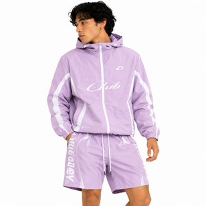 Custom High Quality Embroidery <b>Patch</b> logo <b>Shorts</b> Tracksuit Windbreaker Set Lightweight Nylon Patchwork Summer Tracksuit Hoodies - Product Image 5