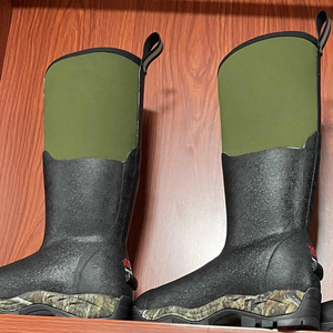 Bottes de chasse camouflage pour hommes, tige en PU, doublure en mesh, semelle extérieure en caoutchouc imperméable, bout fermé, utilisation en extérieur toute saison - Product Image 5