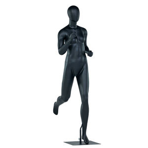 Maniquí de Fibra de Vidrio Negro para Exhibición de Ropa Deportiva, Modelo Femenino para Ropa Deportiva y Moda Deportiva - Product Image 4