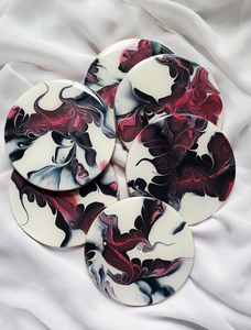 Classic Eco-Friendly Resin Enamel <b>Coasters</b> Customized Design Royal Accessories Personal Office Desk Custom Diameter - Product Image 3