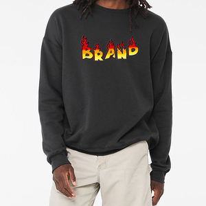 เสื้อสเวตเชิ้ตผู้ชาย Yourbrand สีแดงเลือดหมู คอกลม ทรงปกติ ผ้าไนลอน/คอตตอน ไม่บุซับใน ถักทอ โลโก้ด้านหน้า สไตล์ลำลอง สำหรับฤดูหนาว - Product Image 4