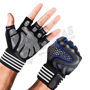 Sports de plein air cyclisme personnalisé en gros cuir-néoprène demi-doigt Gym entraînement-gants d'haltérophilie - Product Image 1