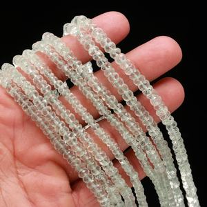 Cuentas de Rondelle facetadas de amatista verde AAA, 5mm, 10 pulgadas, hebra de amatista verde Natural para la fabricación de joyas - Product Image 4