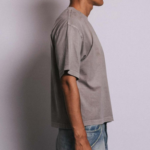 Boxy t Shirt Top Deals Oversized Blank Custom logo Graphic Men Shirts High Quality Acid Wash <b>Tshirt</b> - Product Image 4