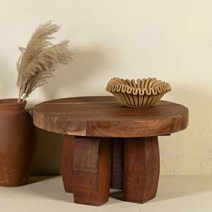 Mesa de Centro Moderna de Lujo, Extensible y Convertible, de Madera Sólida Rústica, Estilo Granja, para Sala de Estar - Product Image 4