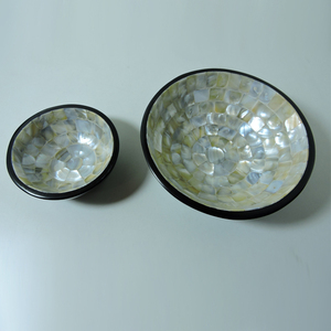 Modern Design of Mother of Pearl Inlay Bowl Wooden Bowl MOP Bowl Serving Bowl Inlay Bowl for Serving at very low factory Price - Product Image 1