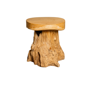 Taburete ARTERRA de Raíz de Teca Premium - Diseño Rústico y Duradero para Hoteles, Apartamentos y Almacenes - Product Image 1