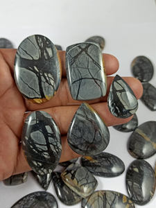 Cabujón de Jaspe Picasso Natural al por Mayor, Cuarzo Cristalino Hecho a Mano, Gema Suelta para Fabricación de Joyas - Product Image 6