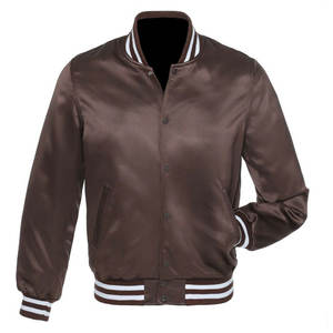 Fabricante ODM, Chaqueta Varsity de Satén Personalizada con Bordado para Hombre, Chaqueta Bomber de Béisbol, Chaqueta Letterman con Diseño de Camuflaje y Dibujos Animados, Impermeable - Product Image 3