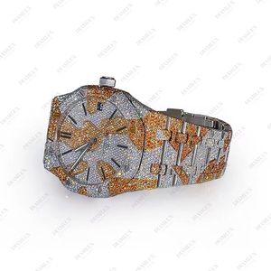 Reloj de Cuarzo Analógico de Lujo con Diamantes, Caja Irregular de Acero Inoxidable, Cierre Desplegable, 40 mm, Unisex - Product Image 3
