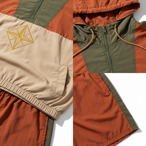 Custom Logo Printed Zipper Men's Track Suit Casual <b>Knee</b> Length 100% Nylon Lightweight Quick Dry Summer Loose Fit - Product Image 4