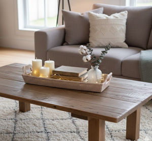 Plateau de service rectangulaire en rotin tressé fait main, plateau de rangement et de présentation pour table basse, cuisine et décoration intérieure, en provenance du Vietnam - Product Image 4