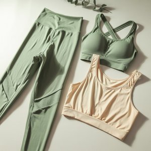 Ensemble de yoga sans couture pour femmes, 2 pièces, leggings taille haute, soutien-gorge de sport, vêtements de fitness pour la salle de sport - Product Image 3