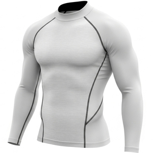 Rashguard MMA de haute qualité, coupe compressive, tissu respirant, séchage rapide, coupe confortable, idéal pour le sport. - Product Image 1