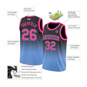 Uniformes Deportivos Personalizados de Baloncesto, Sublimados, Casuales, de Alta Calidad, Poliéster Transpirable de Secado Rápido, para Entrenamiento - Product Image 2