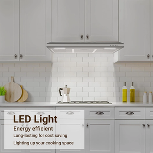 เครื่องดูดควันสเตนเลสแบบไร้สาย 30 ชิ้น พร้อมแผ่นกรองคาร์บอนและพัดลม 3 ระดับความเร็ว - Product Image 4