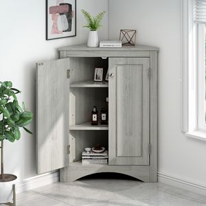 Mobiletto Triangolare Regolabile Autoportante per Cucina e Bagno con Pratici Ripiani - Product Image 2