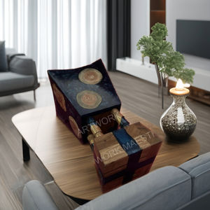 Hot Selling Well made <b>Resin</b> & Wood Artiscally handmade Medkhan Islamic Arabian Mubkhar Bakhoor Burner Use for Aromatherapy New - Product Image 1