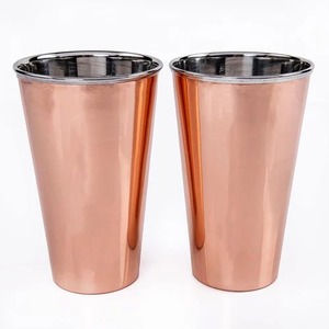 Gobelets en cuivre réutilisables, isolés, pour le camping, l'extérieur, les enfants, design moderne, écologiques, pour les fêtes et les voyages - Product Image 1